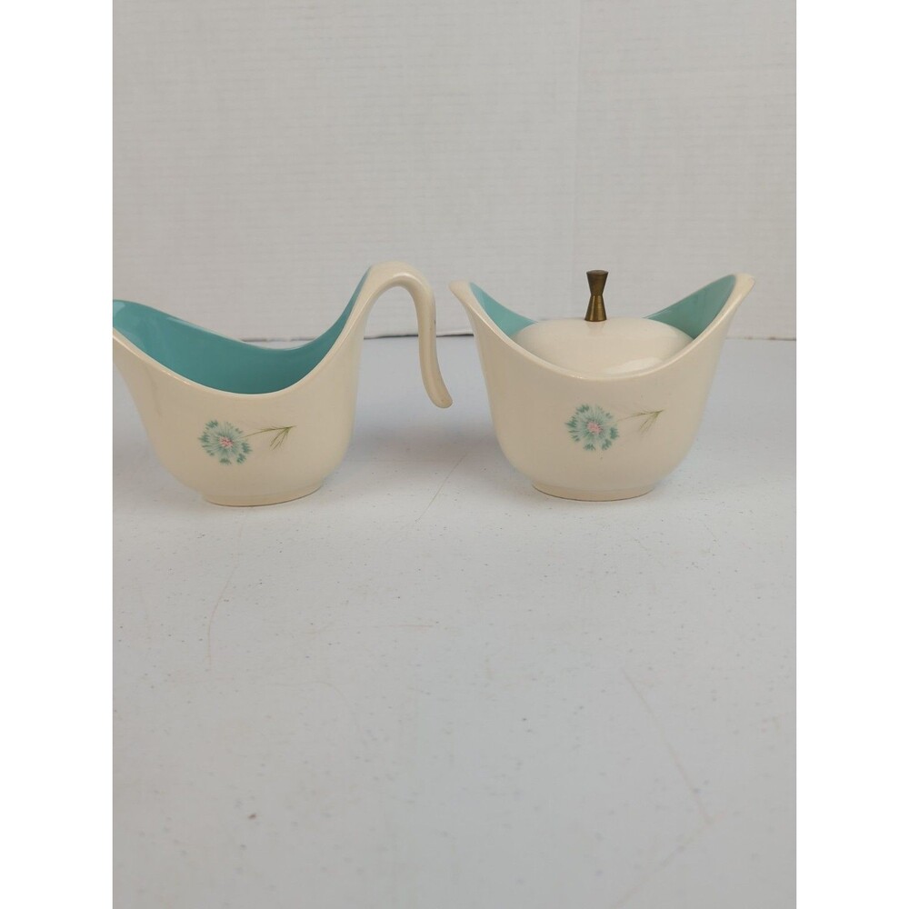 Vintage MCM Taylor Smith Ever Yours Boutonniere Creamer & Sugar Bowl Set